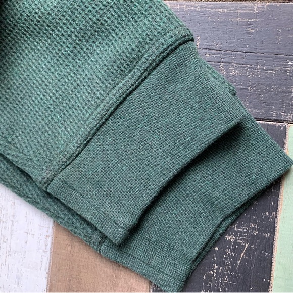 NWT L.L. Bean Men's Katahdin Iron Works Bonded Waffle Fleece Lined Henley Large - Picture 3 of 8